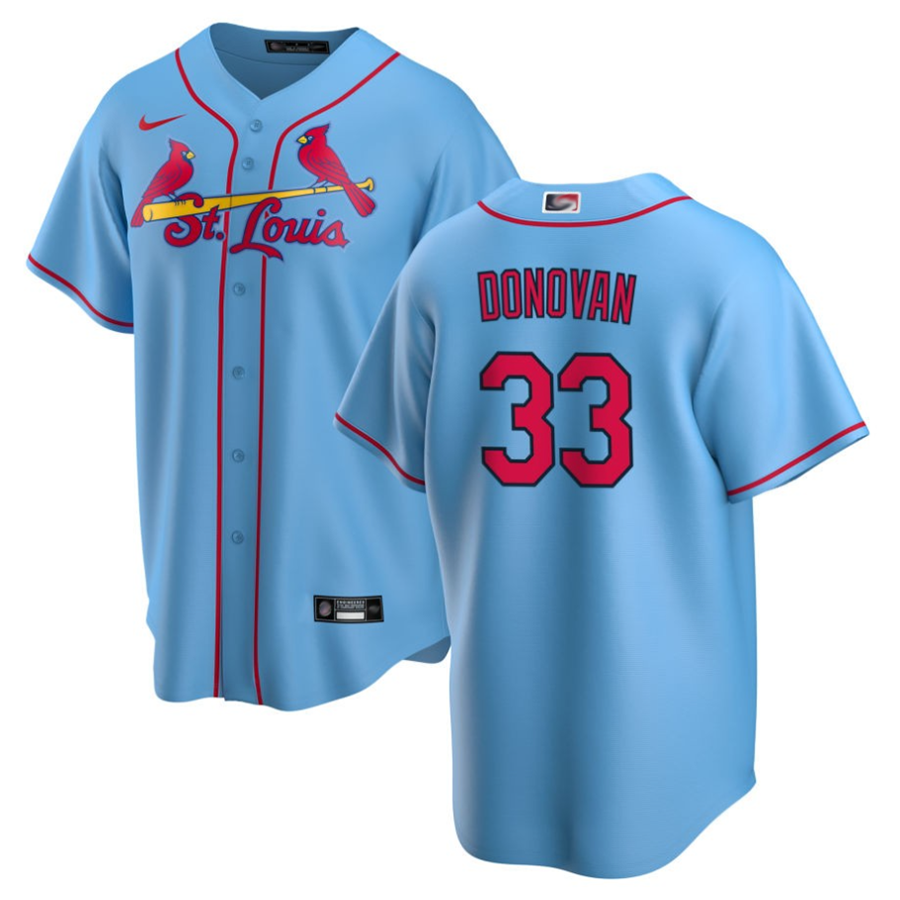 Custom #33 Light Blue STL Baseball Shirt Top