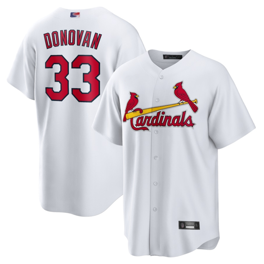 Custom #33 White STL Baseball Shirt Top