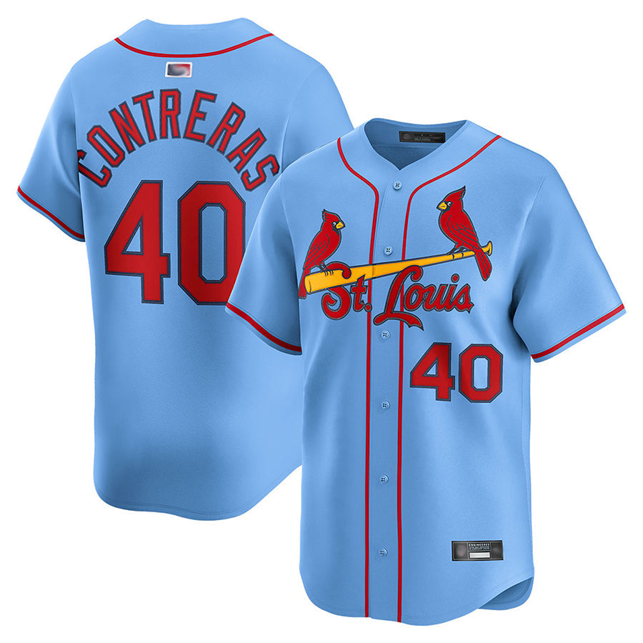 Custom #40 Light Blue STL Baseball Shirt Top