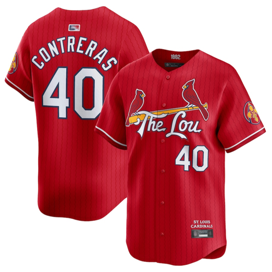 Custom #40 Red City Connect STL Baseball Shirt Top