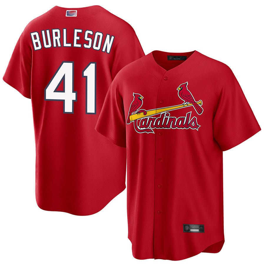 Custom #41 Red STL Baseball Shirt Top