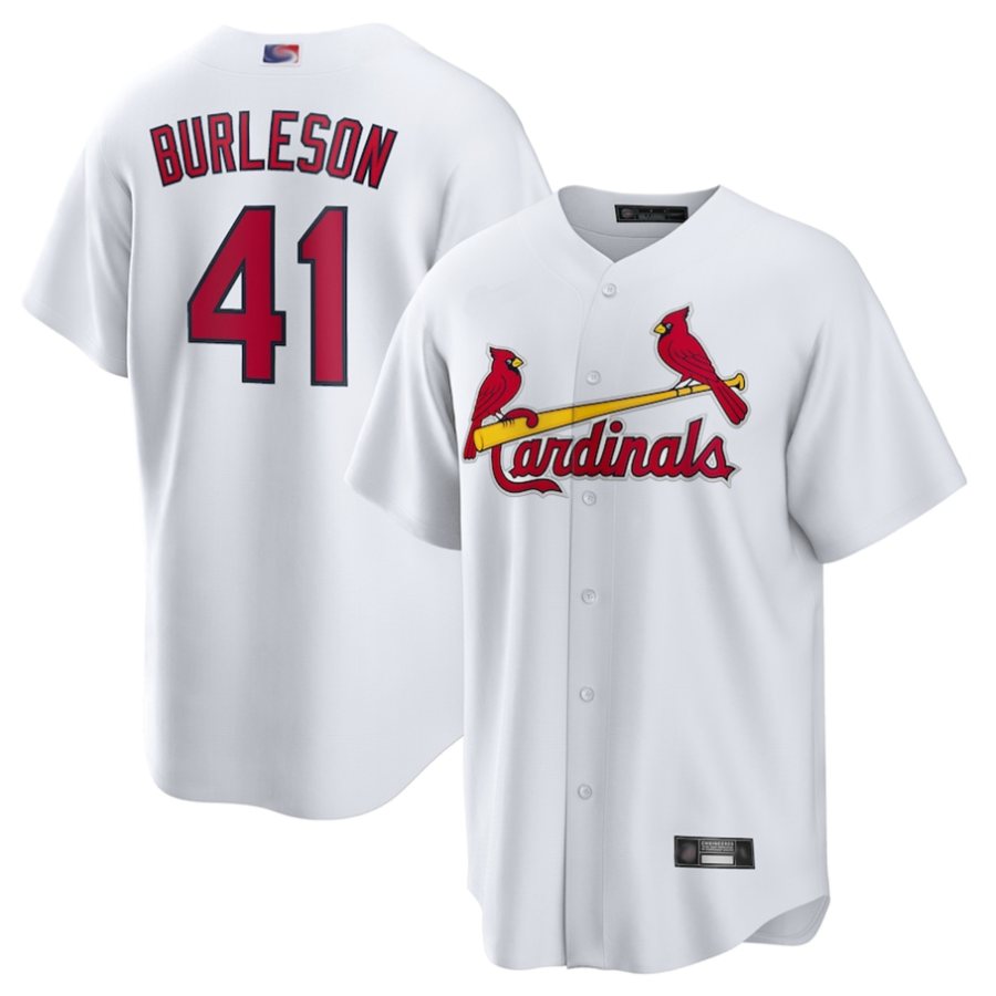 Custom #41 White STL Baseball Shirt Top