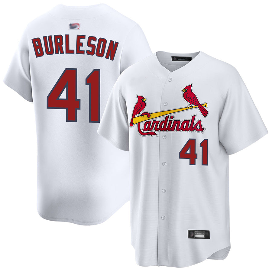 Custom #41 White STL Baseball Shirt Top