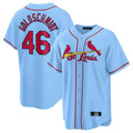Custom #46 Light Blue STL Baseball Shirt Top