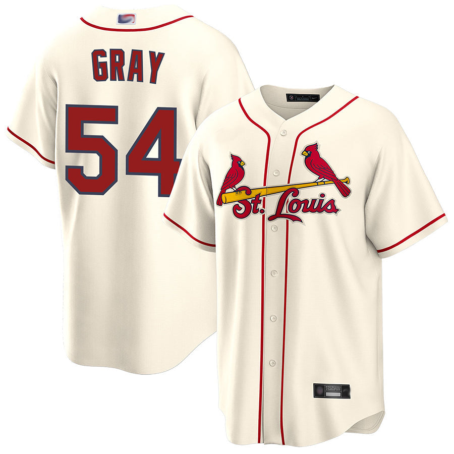 Custom #54 Gray STL Baseball Shirt Top