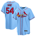 Custom #54 Light Blue STL Baseball Shirt Top