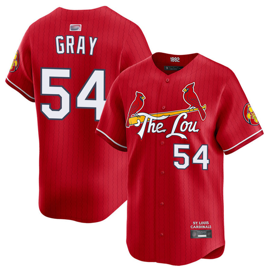 Custom #54 Red STL Baseball Shirt Top
