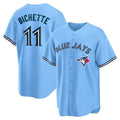 Custom #11 Powder Blue TOR Baseball Shirt Top