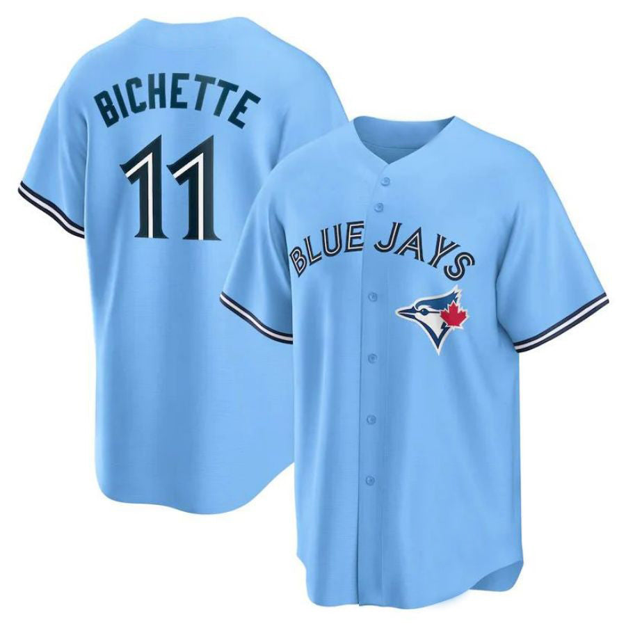 Custom #11 Powder Blue TOR Baseball Shirt Top