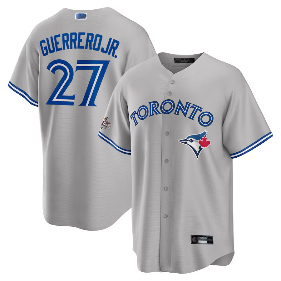 Custom #27 Gray All Star TOR Baseball Shirt Top