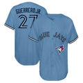 Custom #27 Powder Blue TOR Baseball Shirt Top
