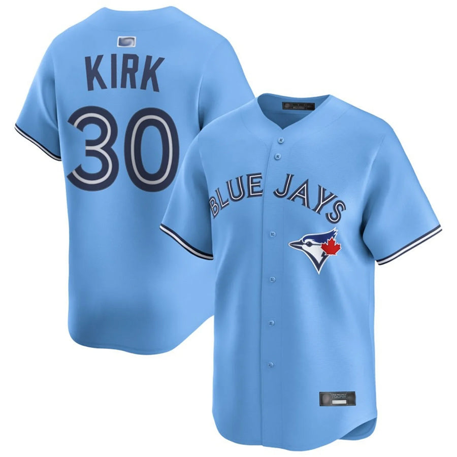 Custom #30 Light Blue TOR Baseball Shirt Top