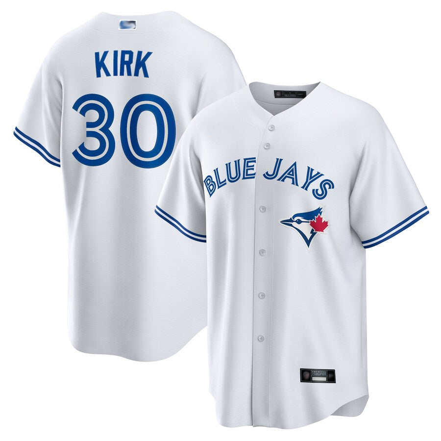 Custom #30 White TOR Baseball Shirt Top