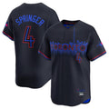 Custom #4 Navy City Connect TOR Baseball Shirt Top