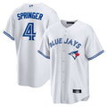 Custom #4 White TOR Baseball Shirt Top