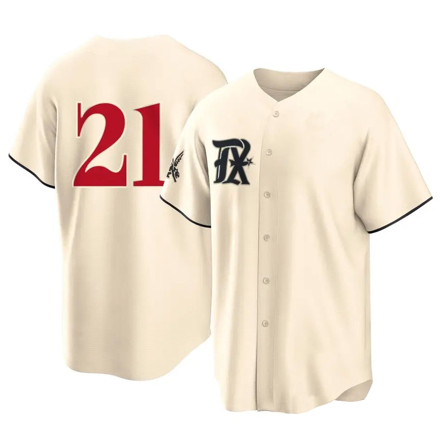 Custom #21 Cream City Connect TEX Baseball Shirt Top
