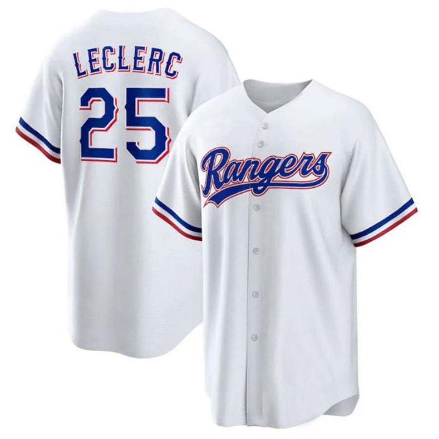 Custom #25 White TEX Baseball Shirt Top
