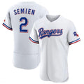 Custom #2 White TEX Baseball Shirt Top