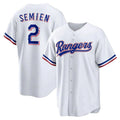 Custom #2 White TEX Baseball Shirt Top