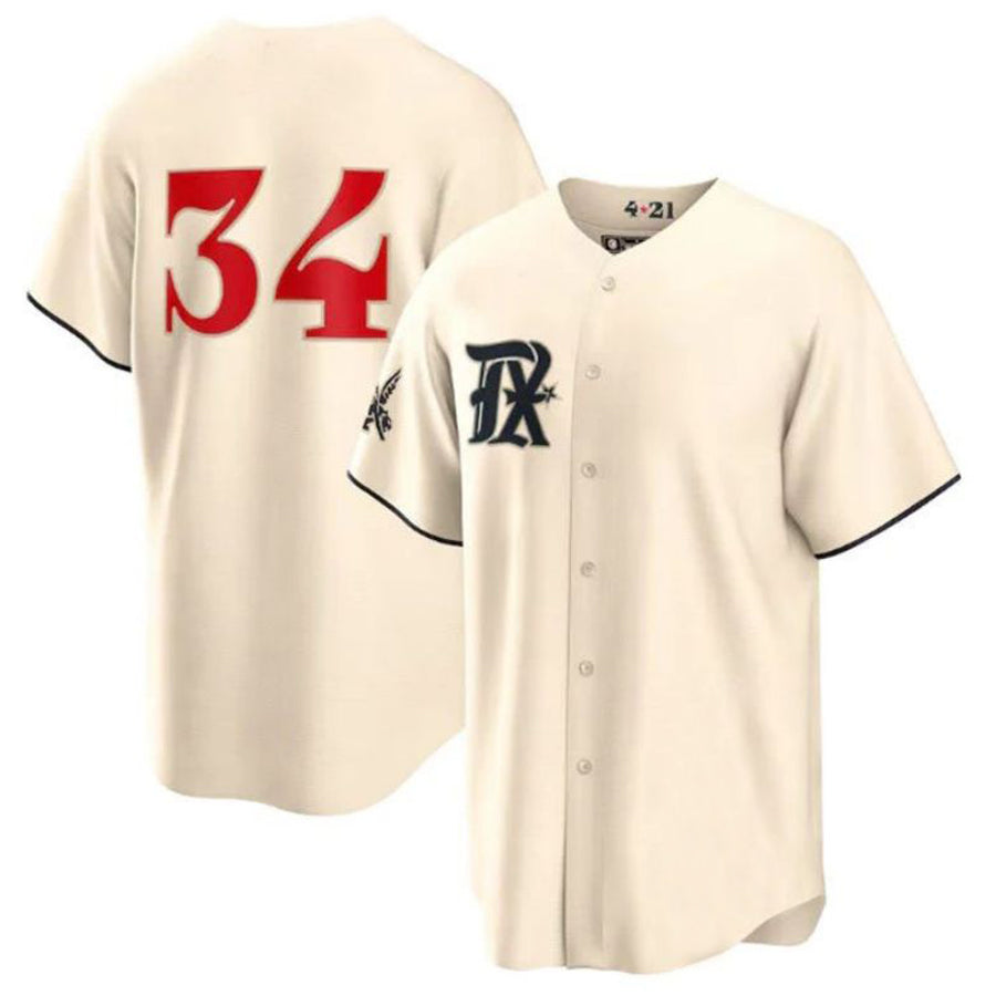 Custom #34 Cream City Connect TEX Baseball Shirt Top
