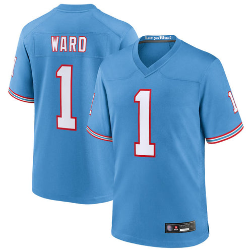 Custom #1 Light Blue TEN Football Shirt Top