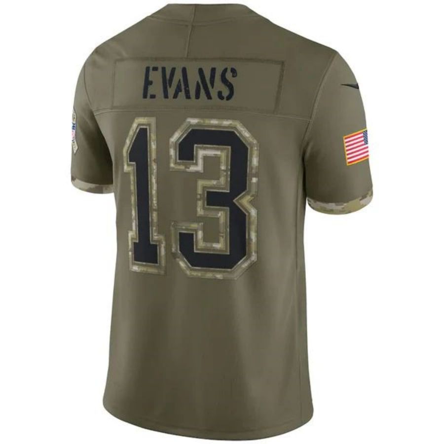 Custom #13 Olive TB Football Shirt Top