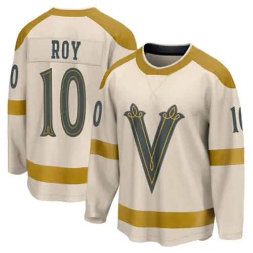 Custom #10 Cream VGK Hockey Shirt Top