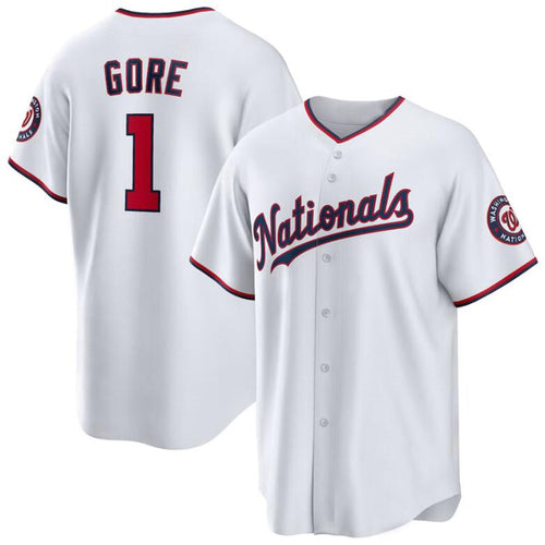 Custom #1 White WSH Baseball Shirt Top